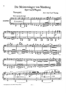 Fragments: Introduction to Act I, for piano four hands by Richard Wagner