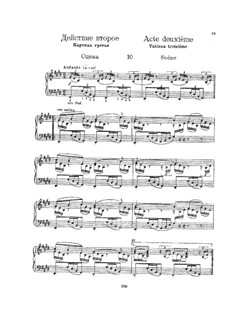 Fragments: Act II, for piano by Pyotr Tchaikovsky