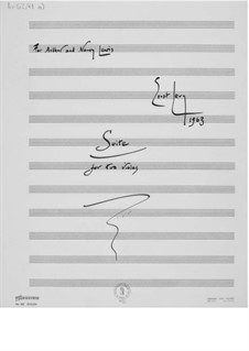 Suite for Two Violas: Full score by Ernst Levy