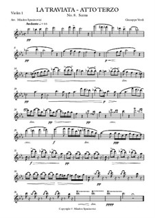Fragments: Act III No.8, for string quintet by Giuseppe Verdi