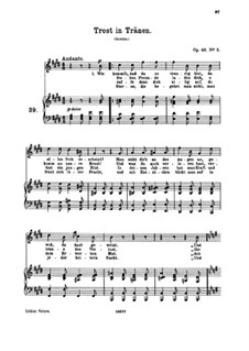 Seven Songs, Op.48: No.5 Trost in Tränen (Comfort in Tears) by Johannes Brahms