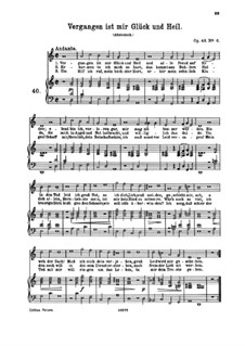 Seven Songs, Op.48: No.6 Vergangen ist mir Glück und Heil (Past Is My Luck and Well-Being) by Johannes Brahms