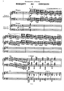Piano Concerto No.1 in F Sharp Minor, Op.1: Movement I, for two pianos four hands by Sergei Rachmaninoff