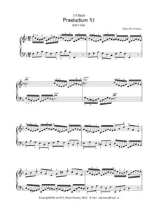 Prelude and Fugue No.11 in F Major, BWV 856: For keyboard (editor Pavel Popov, 2013) by Johann Sebastian Bach