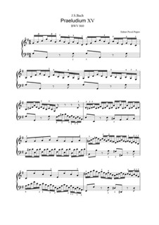 Prelude and Fugue No.15 in G Major, BWV 860: For keyboard (editor Pavel Popov, 2013) by Johann Sebastian Bach