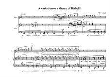 A Variation on a theme Diabelli for piano and flute, MVWV 764: A Variation on a theme Diabelli for piano and flute by Maurice Verheul