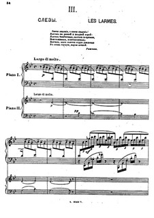 Suite No.1, Op.5: Movement III 'Les larmes' by Sergei Rachmaninoff