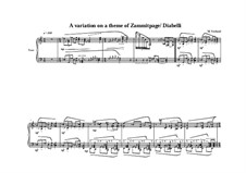 A variation on a theme of Zammitpage/Diabelli, MVWV 765: A variation on a theme of Zammitpage/Diabelli by Maurice Verheul