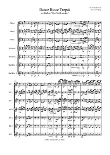 No.4 Russian Dance (Trepak): For flute septet by Pyotr Tchaikovsky