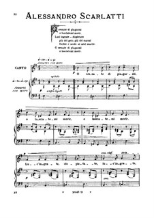 O cessate di piagarmi: Low voice in E Minor by Alessandro Scarlatti