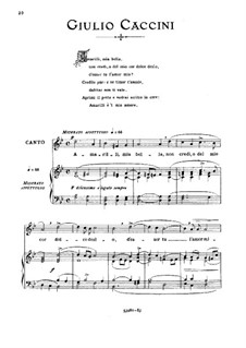 Amarilli Mia Bella By G Caccini Sheet Music On Musicaneo