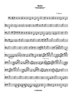Imitation Waltz, Op.31 No.2: Cello part by kvvk