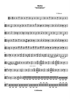 Imitation Waltz, Op.31 No.2: Viola part by kvvk