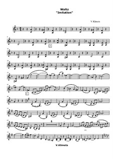 Imitation Waltz, Op.31 No.2: Violin II part by kvvk