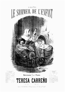 Le sommeil de l'enfant, Op.35: For piano by Teresa Carreño