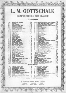 La Savane, Op.3: For piano by Louis Moreau Gottschalk
