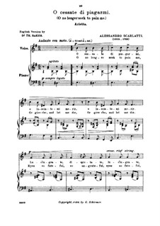 o cessate di piagarmi sheet music alto o cessate di piagarmi sheet music alto