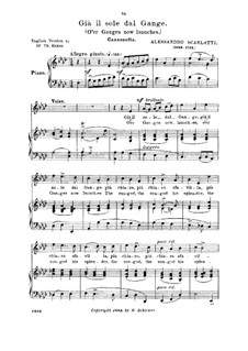 Gia' il sole dal Gange: Medium voice in A Flat Major by Alessandro Scarlatti