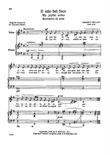 Il mio bel foco: Low voice in E Minor by Benedetto Marcello