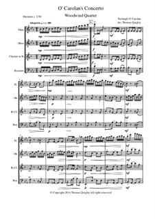 O Carolan's Concerto: For woodwind quartet by Turlough O'Carolan