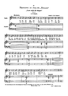 Lascia Ch'io Pianga (Vocal score): Medium voice in E Flat Major by Georg Friedrich Händel