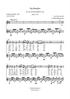 No.1 Das Wandern (Wandering): For tenor and guitar by Franz Schubert