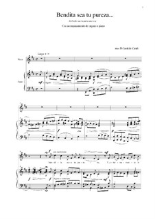 Bendita sea tu Pureza: For voice and piano by Cándido Candi