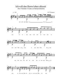 Ich will den Herrn loben allezeit: A Major by Georg Philipp Telemann