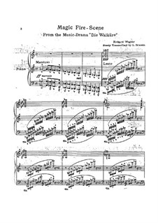 The Valkyrie , WWV 86b: Magic Fire, for piano by Richard Wagner