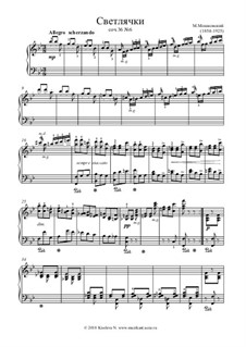 Eight Characteristic Pieces, Op.36: No.6 Étincelles (Sparks) high quality sheet music by Moritz Moszkowski