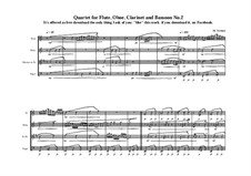 3 Quartets for Flute, Clarinet, Oboe and Bassoon: Quartet No.2, MVWV 377 by Maurice Verheul