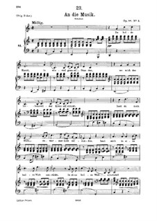 An die Musik (To Music), D.547 Op.88 No.4: For medium voice and piano by Franz Schubert