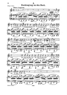 No.4 Danksagung an den Bach (A Song of Thanks to the Brook): For medium voice and piano by Franz Schubert