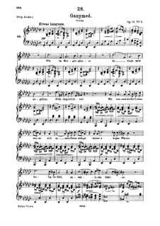 Ganymede, D.544 Op.19 No.3: For medium voice and piano by Franz Schubert