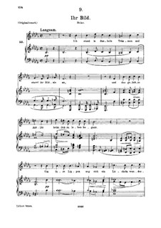 No.9 Ihr Bild (Her Portrait): For medium voice and piano by Franz Schubert