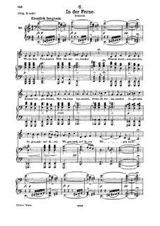 No.6 In der Ferne (In the Distance): For medium voice and piano by Franz Schubert