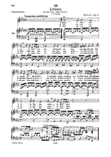 Litany, D.343: For medium voice and piano by Franz Schubert