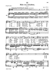 Nähe des Geliebten (Nearness of the Beloved), D.162 Op.5 No.2: For medium voice and piano by Franz Schubert