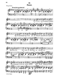 No.12 Pause (Interlude): For medium voice and piano by Franz Schubert