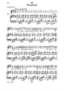 No.19 Täuschung (The Deception): For medium voice and piano by Franz Schubert