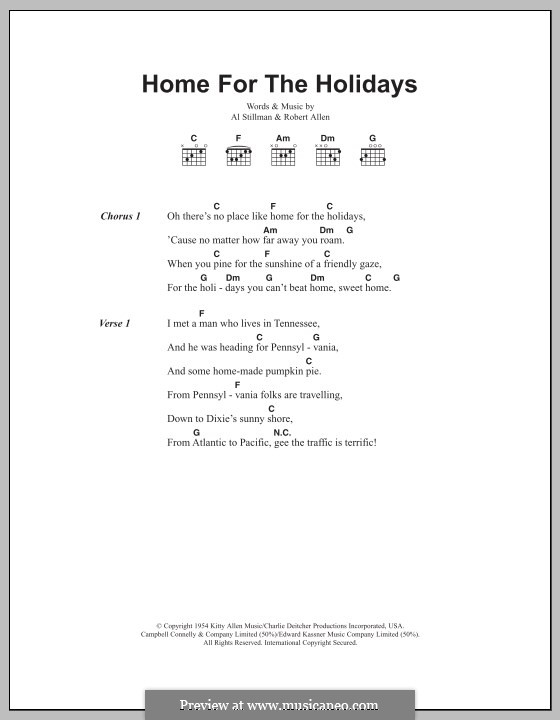 Vocal version: Lyrics and chords by Robert Allen