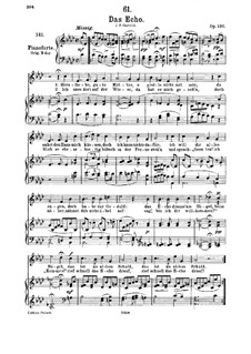 Das Echo (The Echo), D.868 Op.130: For medium voice and piano by Franz Schubert