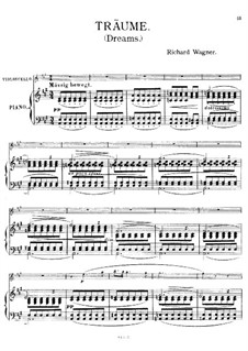 No.5 Dreams: For cello and piano by Richard Wagner