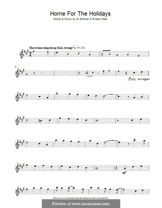 Instrumental version: For alto saxophone by Robert Allen