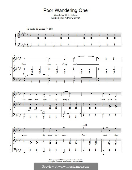 poor wandering one song