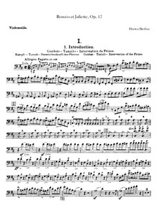 Roméo et Juliette (Romeo and Juliet), H.79 Op.17: Cellos part by Hector Berlioz