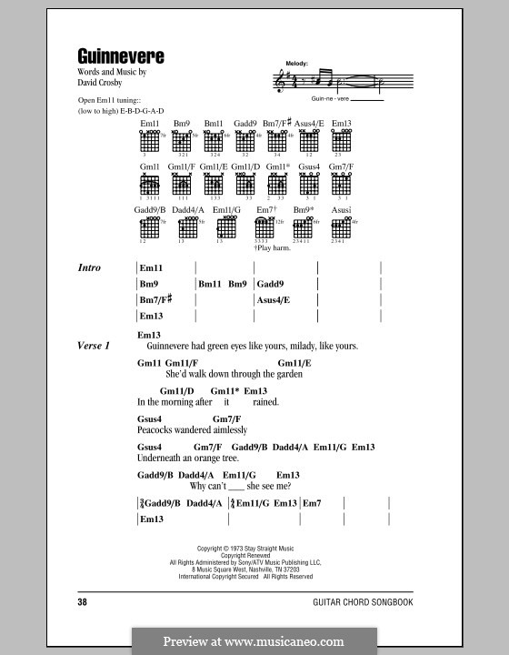 Guinnevere (Crosby, Stills & Nash): Lyrics and chords by David Crosby