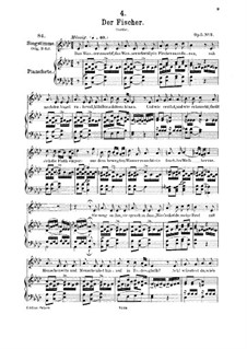 Fisherman, D.225 Op.5 No.3: For medium voice and piano by Franz Schubert