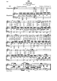 Litany, D.343: For medium voice and piano by Franz Schubert