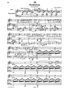 Nachtstück (Nocturne), D.672 Op.36 No.2: For medium voice and piano by Franz Schubert